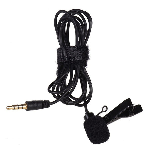 Lavalier Microphone Omni Directional Clip On Black Microphones & Wireless Systems