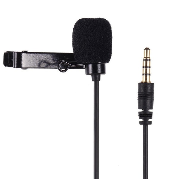 Lavalier Microphone Omni Directional Clip On Black Microphones & Wireless Systems