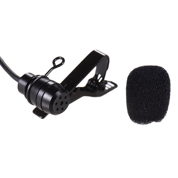 Lavalier Microphone Omni Directional Clip On Black Microphones & Wireless Systems