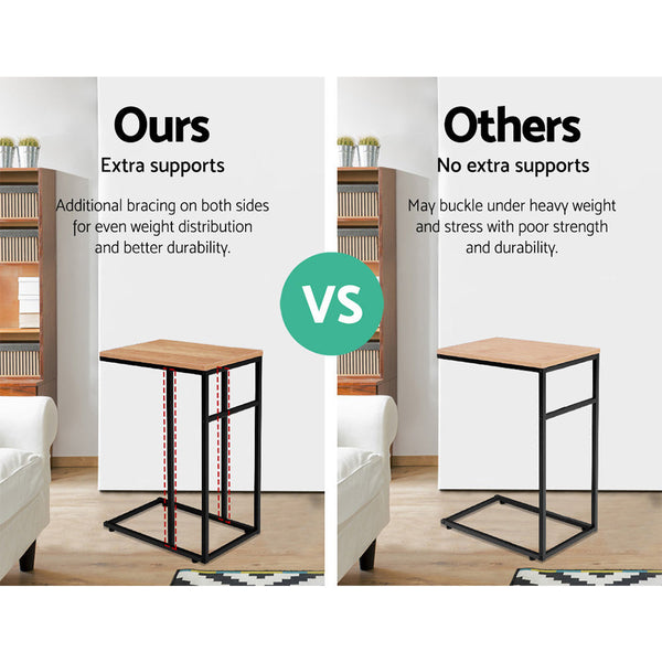 Artiss Coffee Side Table Laptop Desk Bedside Sofa End Tables Metal Frame Laptop Desks