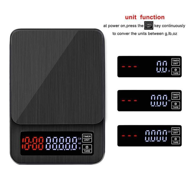Black Digital Lcd Kitchen Scales