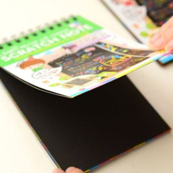 Ld B054 Diy Graffiti Child Colorful Scratch Painting Book Deep Sky Blue Kids Craft Kits