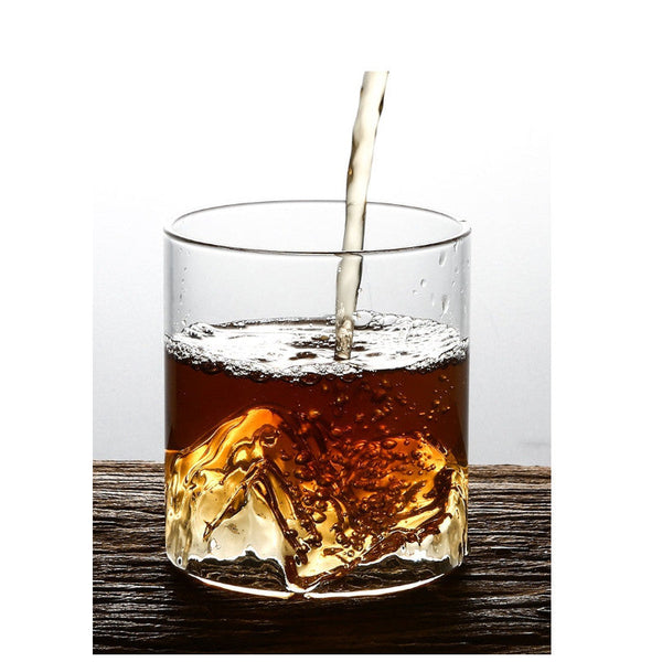 Mountain Viewing Cup China Chic Style Glass Transparent Household Tea Hot Water Resistant Creative Fuji Tibetan Glassware & Drinkware