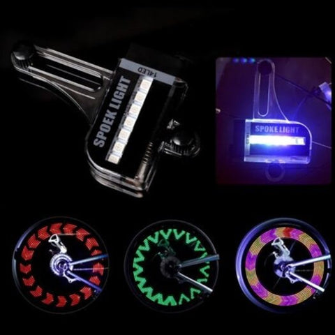 A02 14 Led Bicycle Spoke Light With 30 Patterns Black