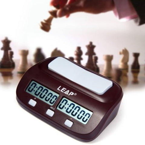 Pq9907s Electronic Chess Clock Timer For I Go Wine Red Chess Accessories
