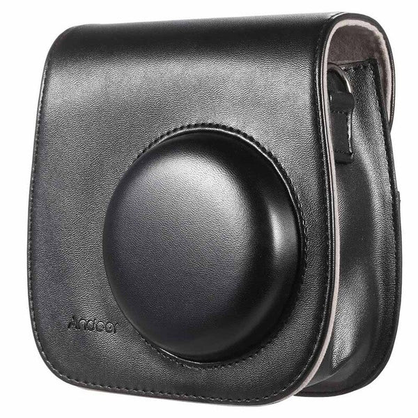 Leather Camera Case Bag Cover For Fuji Fujifilm Instax Mini8 Mini8s Single Shoulder Black Camera Cases Bags & Covers