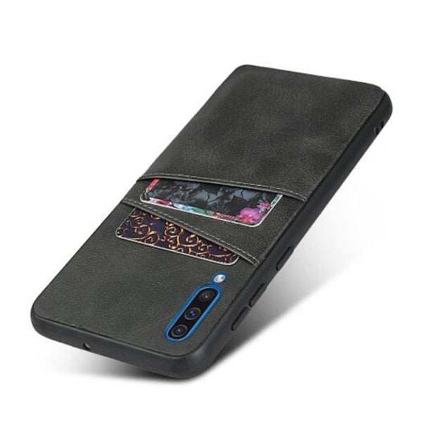 Leather Card Slot Phone Case For Samsung Galaxy A50 Black Cases Covers & Skins