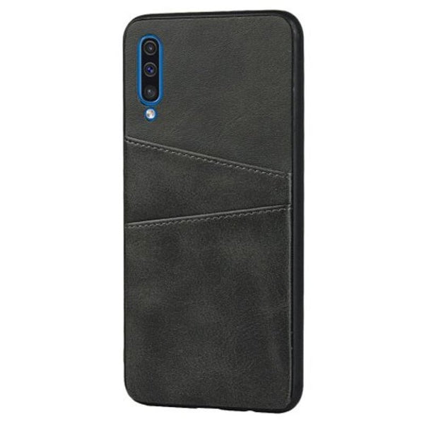 Leather Card Slot Phone Case For Samsung Galaxy A50 Black Cases Covers & Skins