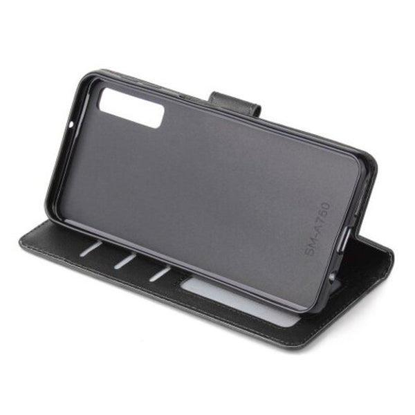 Leather Flip Wallet Phone Case For Samsung A750 / 2018 Black Cases Covers & Skins