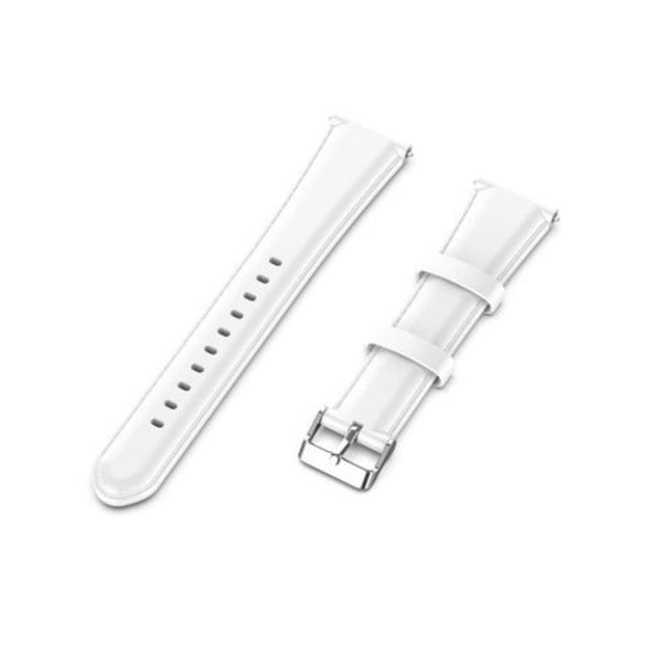 Leather Smart Bracelet Replacement Strap For Amazfit Gtr 47Mm White