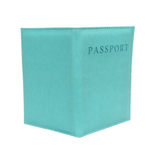 Pu Leather Travel Passport Cover Protective Card Case Protector Women Men Purple Travel Wallets