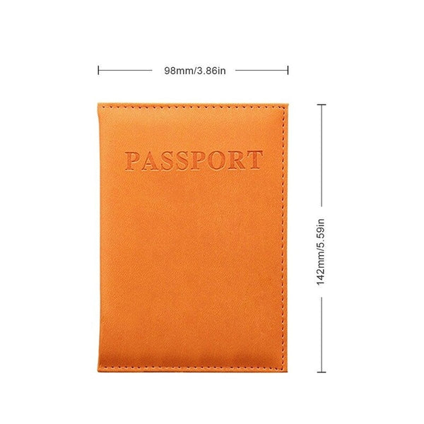 Pu Leather Travel Passport Cover Protective Card Case Protector Women Men Purple Travel Wallets