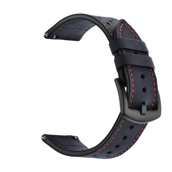 Leather Watch Band Wristband Strap For Samsung Galaxy 46Mm Sm R800 Midnight Blue Watch Bands