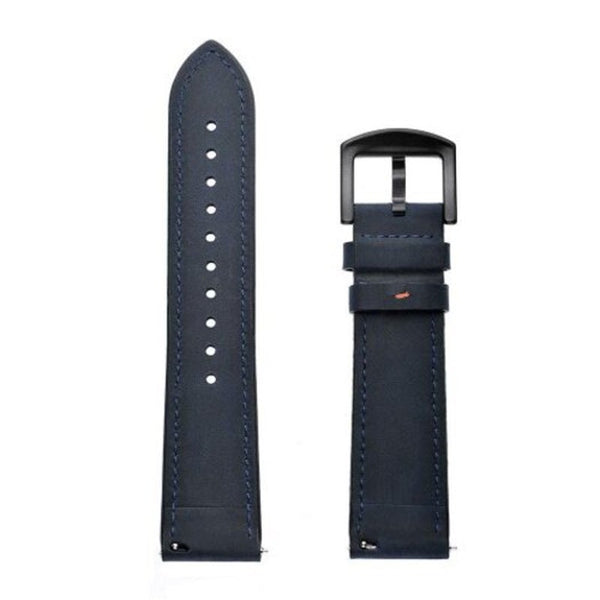Leather Watch Band Wristband Strap For Samsung Galaxy 46Mm Sm R800 Midnight Blue Watch Bands