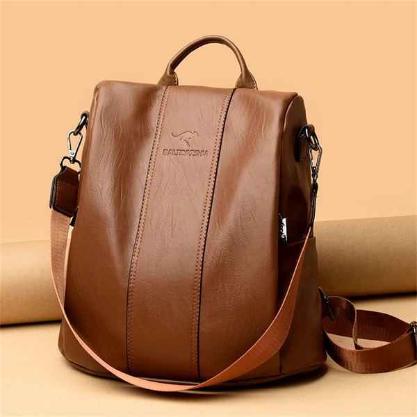 Pu Leather Anti Theft Backpack Shoulder Bag Women Travel School Large Capacity Women's Bags & Handbags