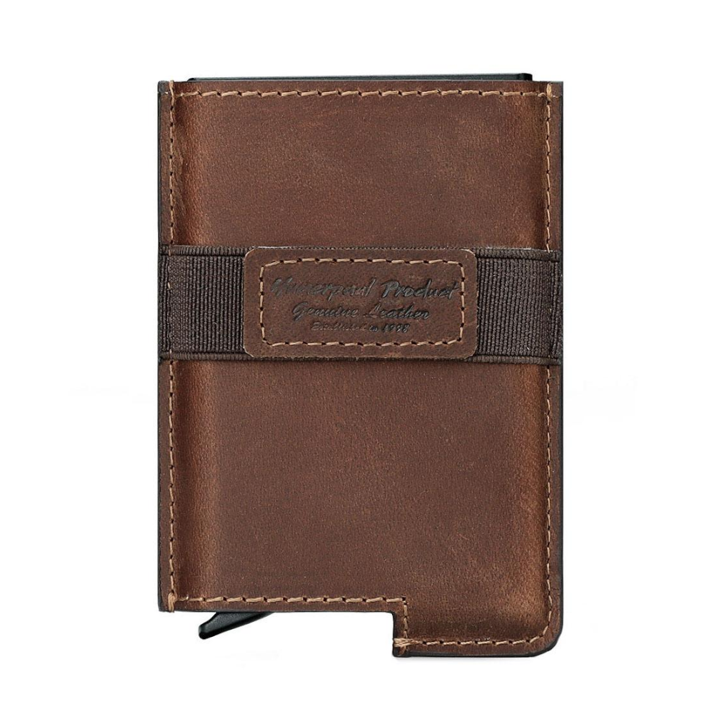 Leather Rfid Credit Card Holder Secure & Stylish Dark Brown Business Card Holders