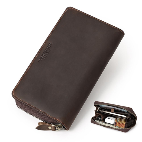 Leather Rfid Men Wallet Coffee Multi Card Wallets