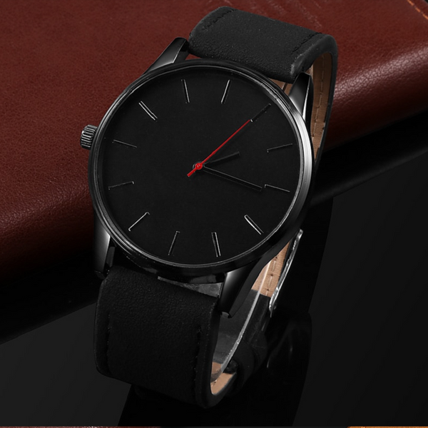 Veile Studios Men Fashion Sports Large Dial Quartz Leather Wrist Watch Multi Watches