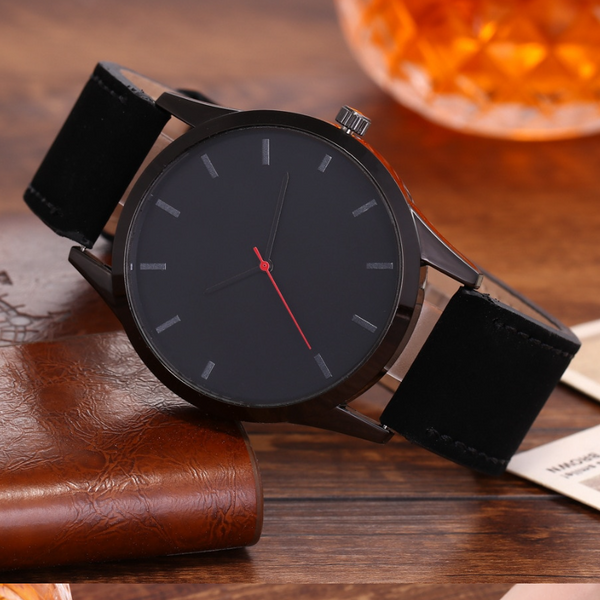 Veile Studios Men Fashion Sports Large Dial Quartz Leather Wrist Watch Multi Watches
