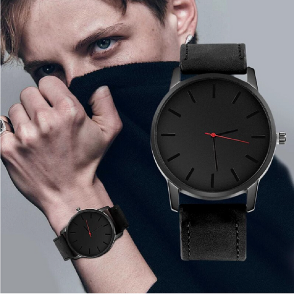 Veile Studios Men Fashion Sports Large Dial Quartz Leather Wrist Watch Multi Watches