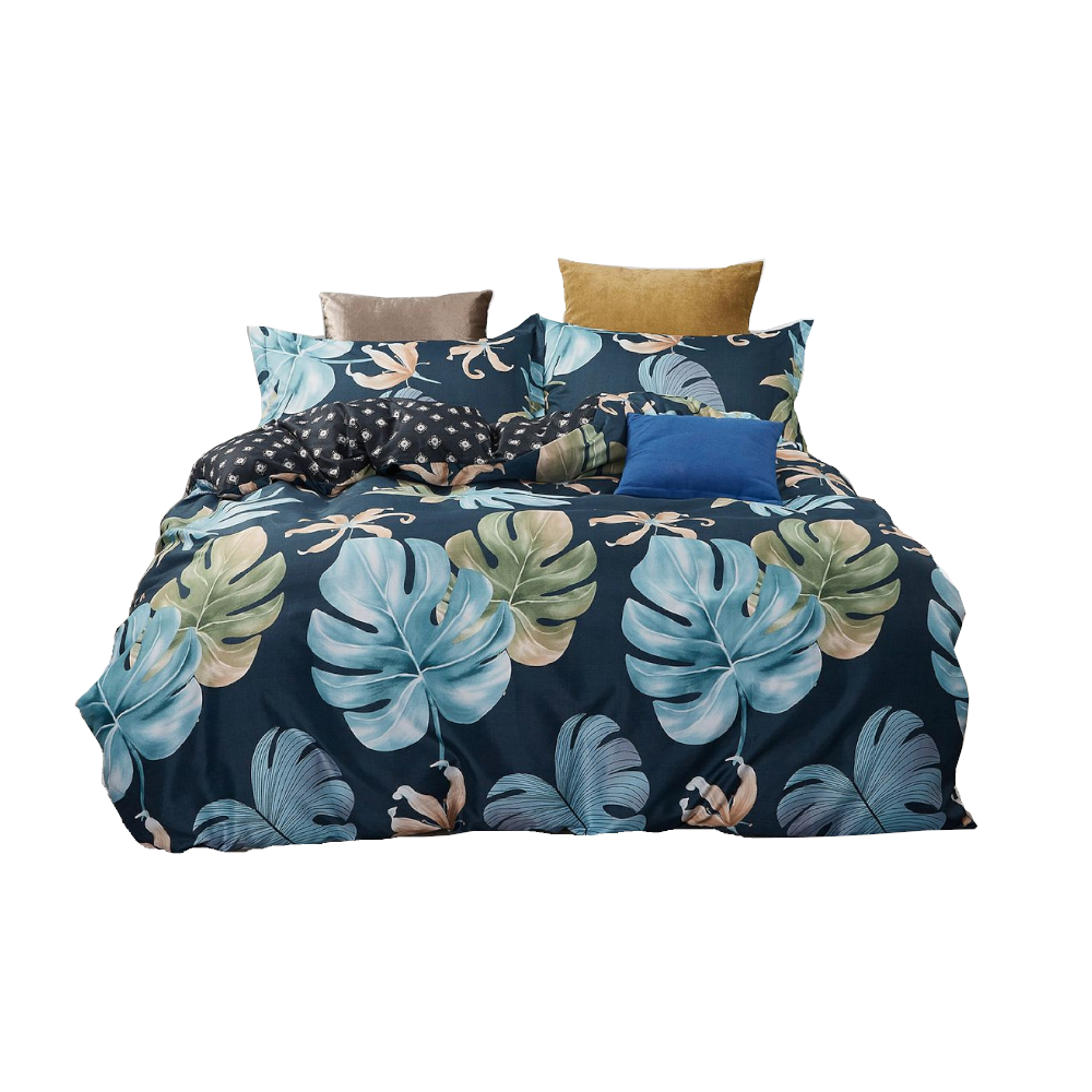 Fabric Fantastic Leaves Super King Size Quilt/Duvet Cover Set Quilt Covers