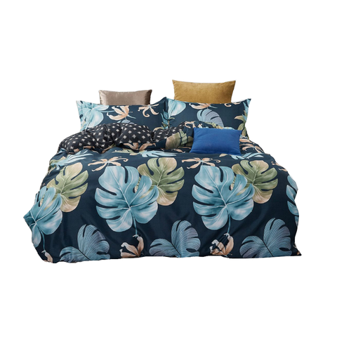 Fabric Fantastic Leaves Super King Size Quilt/Duvet Cover Set Quilt Covers