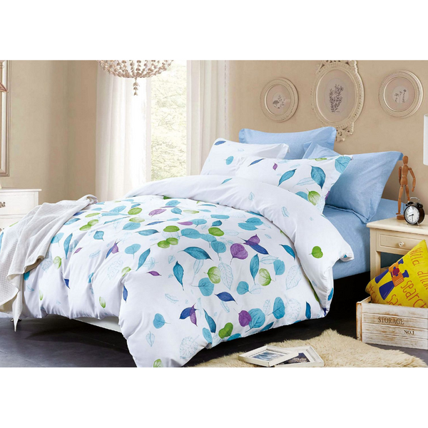 Fabric Fantastic Leaves King Size Duvet Quilt Cover Set Quilt Covers