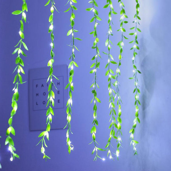 Led Artificial Willow Vines Curtain Light With 100 For Christmas Party Decor Seasonal Decorations