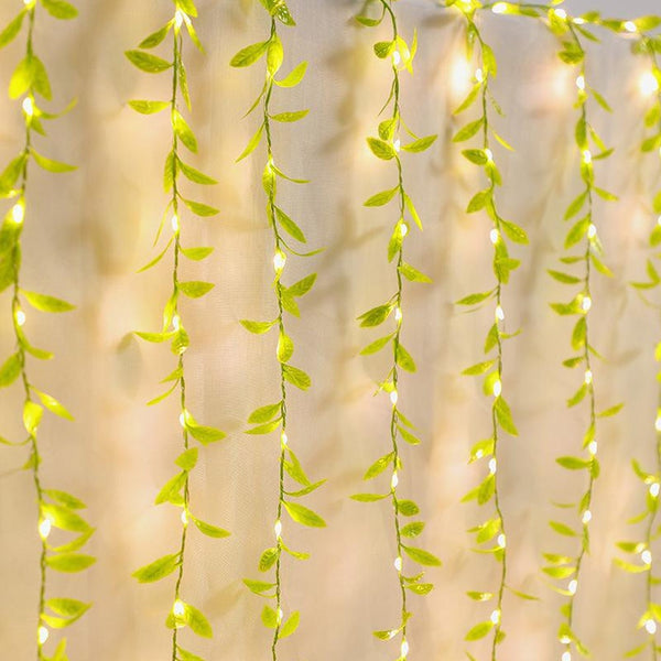 Led Artificial Willow Vines Curtain Light With 100 For Christmas Party Decoration