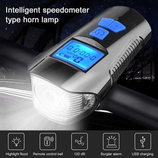 Bike Lights Waterproof Usb Charging Lcd Screen Bicycle Handlebar Cycling Flashlight Lights & Reflectors