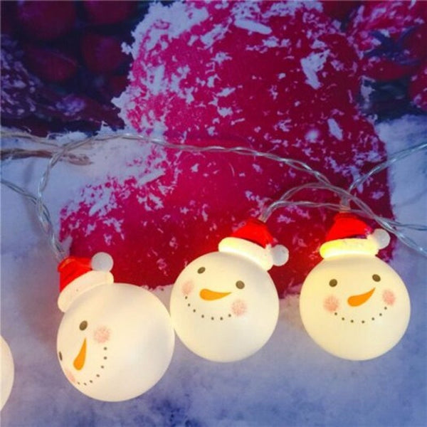 Led Christmas Snowman Outdoor Decoration Light String 3M 20 Lamp White