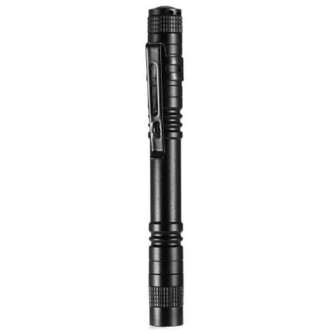 Led Cree Pen Flashlight Torch Battery Powered High Light Black
