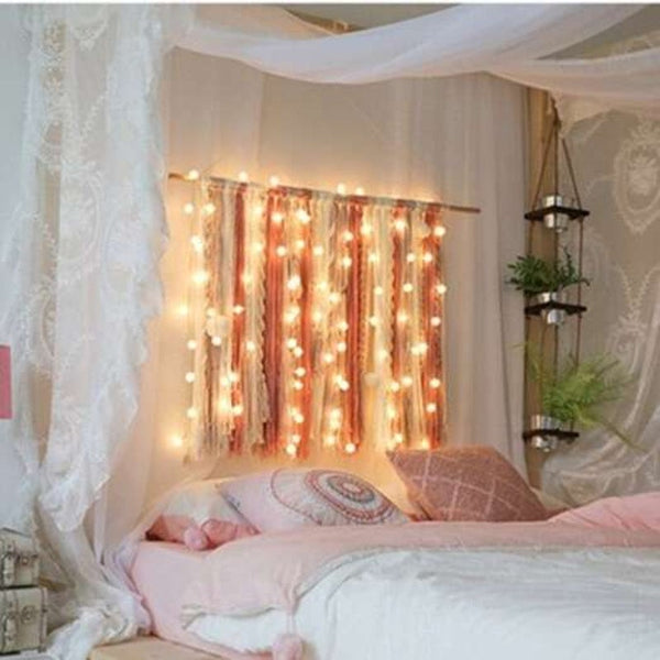 Led Dandelion Fur Ball String Light For Wedding Holiday Decoration Warm White Seasonal Decorations