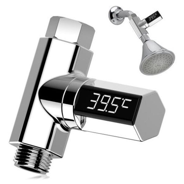 Led Display Water Shower Thermometer Electricity Temperature Meter Monitor For Baby Care Silver