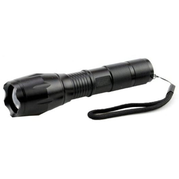 Led Flashlight Aluminum Waterproof Scalable Lighting Black Flashlights