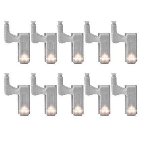 Led Hinge Lamp Intelligent Induction Light 10Pcs Gray Warm White Night Lights