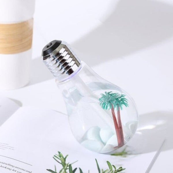 Led Lamp Air Ultrasonic Humidifier For Home Essential Oil Diffuser Atomizer Silver