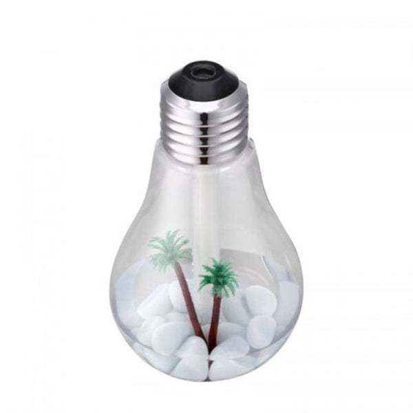 Led Lamp Air Ultrasonic Humidifier For Home Essential Oil Diffuser Atomizer Silver
