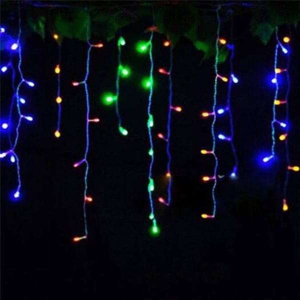 Led Light Strings Ice Strip Curtain 3.5M 96Led Multi B Warm White Effect 220V String Lights
