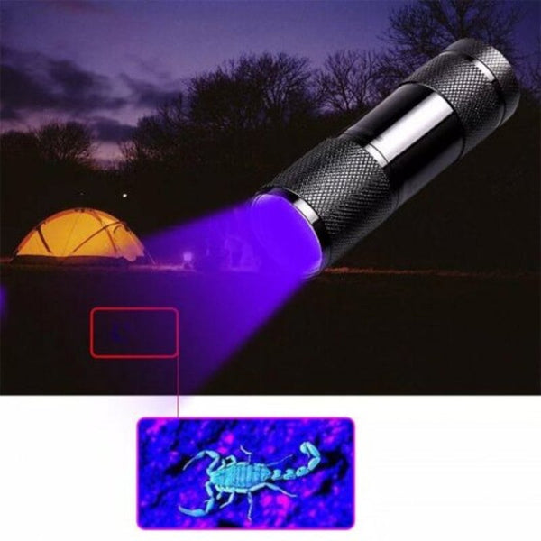 Led Multifunction Uv Flashlight Fluorescence Detection Pen Black Flashlights