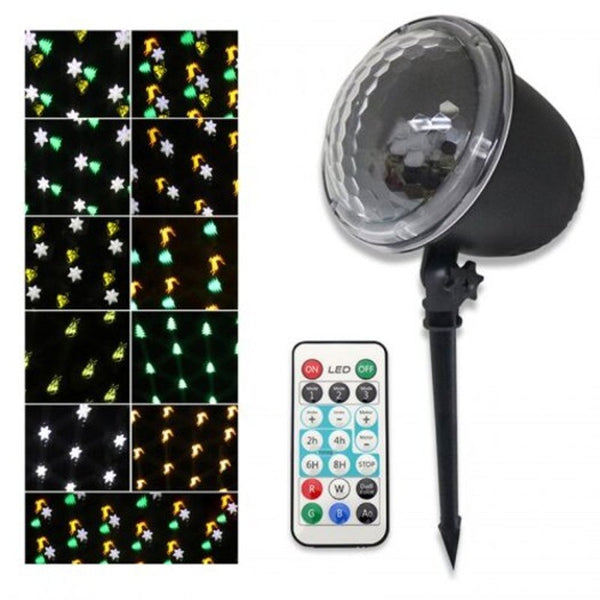 Led Remote Control Snowing Projector Light Christmas Lights Spotlight Moving Outdoor Garden Au Plug