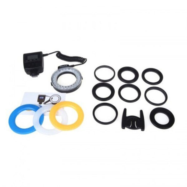 Led Ring Flash Light Speedlight For Nikon Canon Pentax Fujifilm Dslr Cameras Shoe Black Flash Lighting Kits