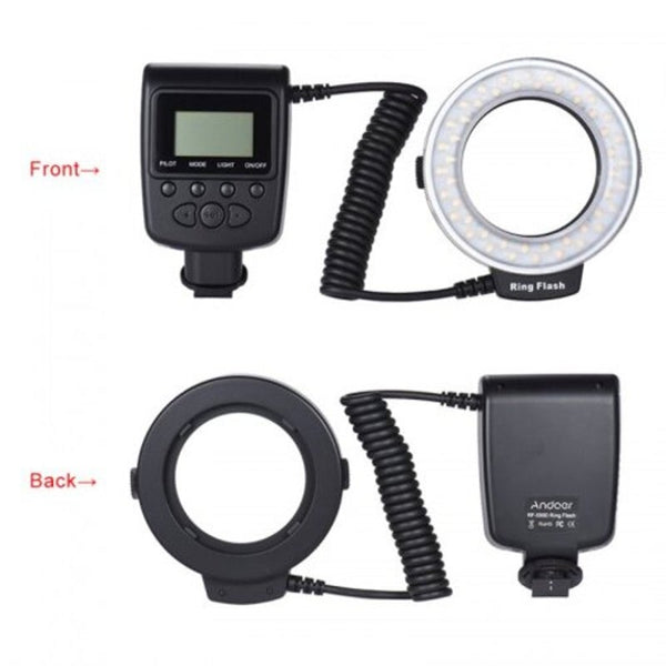 Led Ring Flash Light Speedlight For Nikon Canon Pentax Fujifilm Dslr Cameras Shoe Black Flash Lighting Kits