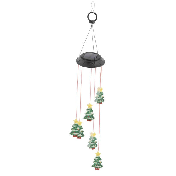 Led Solar Christmas Tree Wind Chime Lights Energy Saving Color Changing Bul Wind Chimes