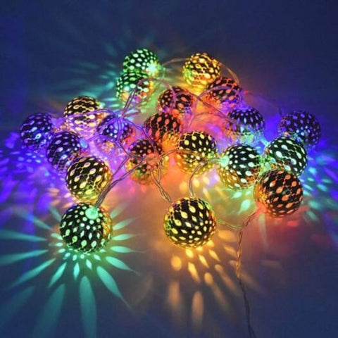 Led String Lights Christmas Tree Decoration Moroccan Silver Battery Box 3 Meters 20 Colorful Effect