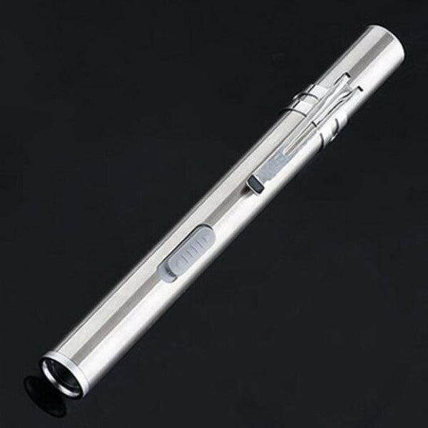 Led Usb Charging Flashlight For Outdoor Use Silver