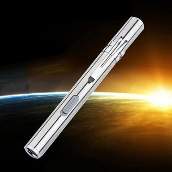 Led Usb Charging Flashlight For Outdoor Use Silver Flashlights