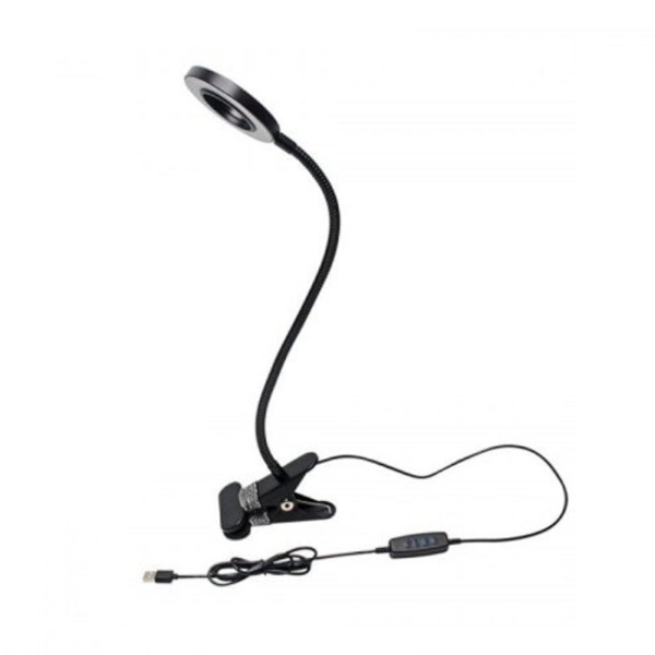 Led Clip Desk Lamp Flexible 3000K 4000K 6000K 10 Level Dimming Book Light Black Lamps