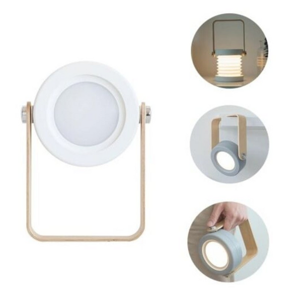 Led Table Lamp Hangable Flashlight Lantern Usb Rechargeable Dimmable Desk For Bedroom Night Reading Light White 1Pc Lanterns