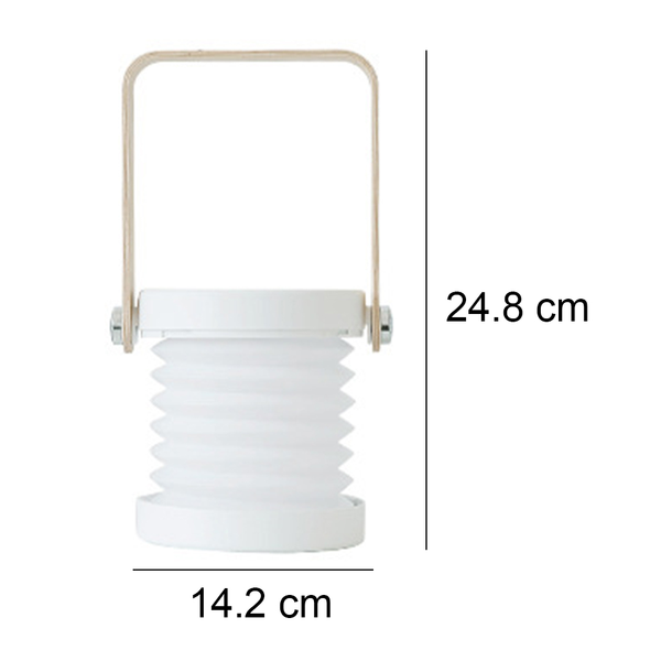 Led Table Lamp Hangable Flashlight Lantern Usb Rechargeable Dimmable Desk For Bedroom Night Reading Light White 1Pc